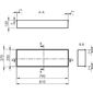 Raft încorporat POLYSAN 1301-82B Inserta  81 x 27cm, oțel inoxidabil, antracit