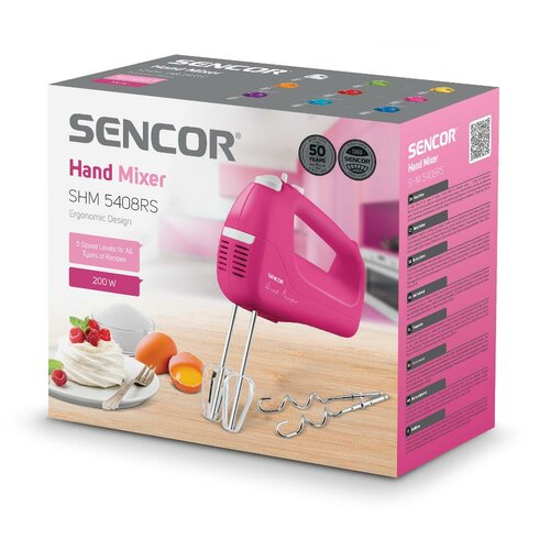 Sencor SHM 5408RS kézi habverő, rózsaszín