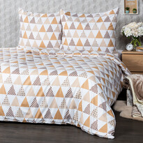 4Home Povlečení Triangl béžová micro, 140 x 220 cm, 70 x 90 cm 4Home Povlečení Triangl béžová micro