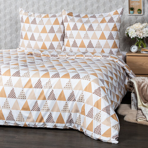 4Home Bettwäsche Triangel Beige mikro, 140 x 200 cm, 70 x 90 cm