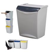 Denox Ekosystem Szelektív hulladékgyűjtő szemetes25 l, szürke - vegyes
