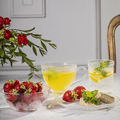 Altom Set of 6 Daisy glasses, 290 ml