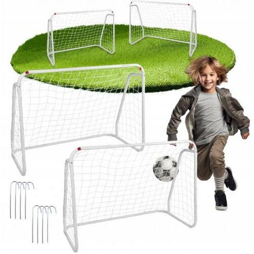 Aldotrade Futbalová bránka 124 x 96 x 61 cm, sada2 ks