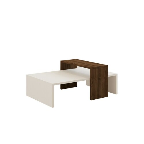 Couchtisch Glow White and Walnut