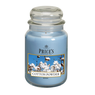 Price's Świeczka zapachowa w szkle Large Jar Cotton Powder