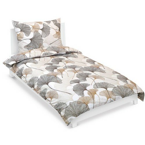 Bellatex Lenjerie de pat din bumbac Ginkgo bej,140 x 200 cm, 70 x 90 cm