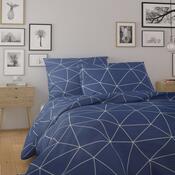 Kvalitex Bombažna posteljnina Nordic Grid modra, 240 x 220 cm, 2x 70 x 90 cm