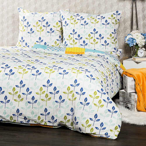 Lenjerie de pat bumbac creponat 4Home Patchwork  blue, 140 x 200 cm, 70 x 90 cm