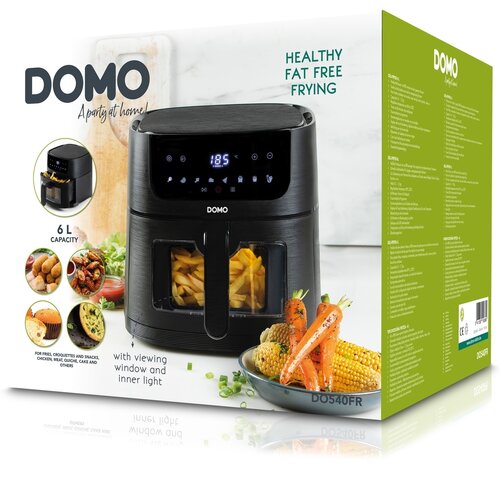 DOMO DO540FR teplovzdušná fritéza s priezorom, 6 l