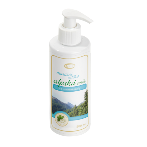 Topvet Alpské masážne mlieko, 200 ml