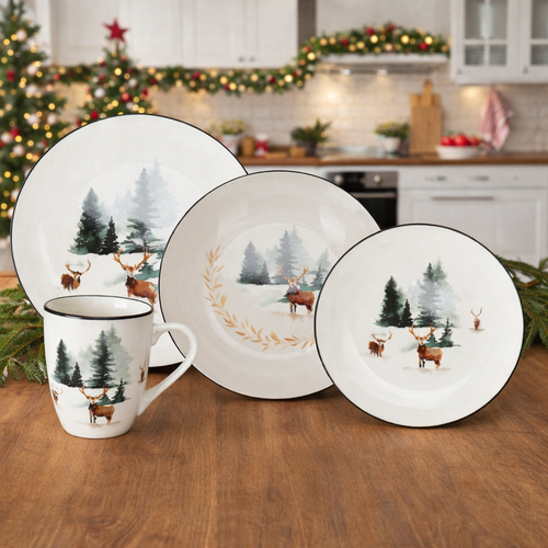 Winter Deer porcelán bögre, 320 ml