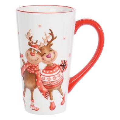 Kubek ceramiczny Wesoły renifer, 600 ml
