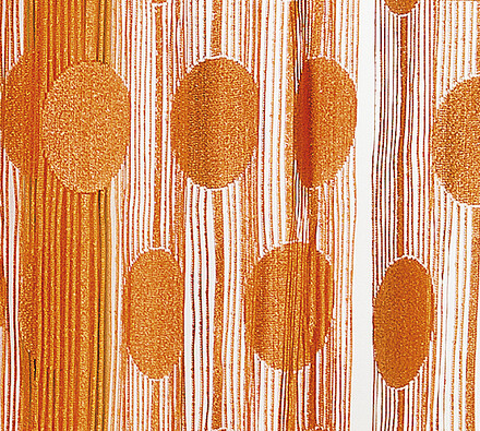 Provázková záclona Ada, oranžová, 90 x 180 cm