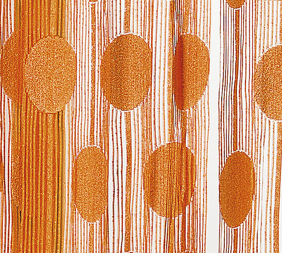 Provázková záclona, oranžová, 90 x 180 cm