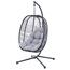 Autronic Wiszące krzesło, metal, polyratan, szary, A Z-V1289 GREY