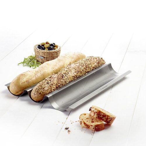 Westmark Perforierte Form für 3 Baguettes Long, 38 cm