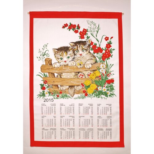 Textilní kalendář 2015 Kočky, 45 x 65 cm