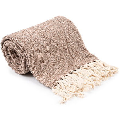 Плед коричневий, 130 x 170   см