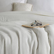 4Home Tagesdecke aus Baumwolle Claire Creme, 220 x 240 cm