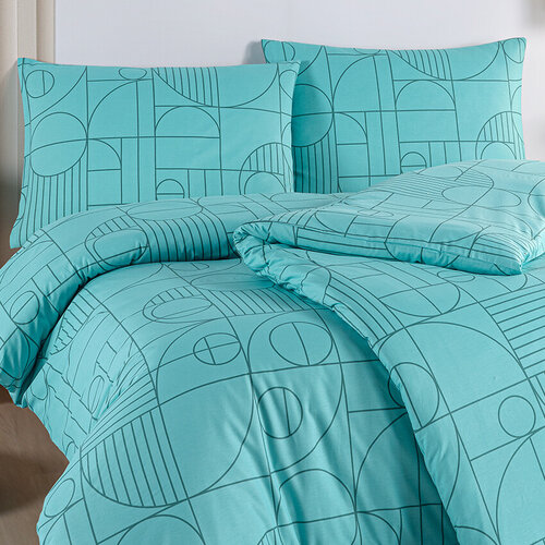 BedTex Bawełniana pościel Geo Aquatic Awe, 140 x 200 cm, 70 x 90 cm