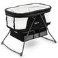 Pătuț pliabil Baby Mix Dreamy Nest negru, 92 x 70x 76 cm