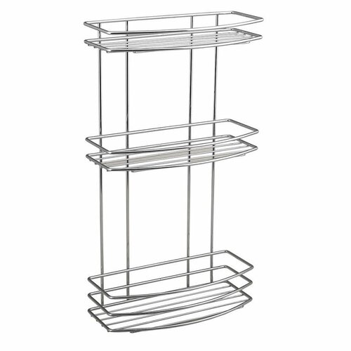 AQUALINE 37045 Chrom line Drahtregal, dreifach, silberfarben