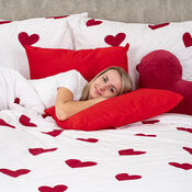 4Home Bombažna posteljnina Red Hearts, 140 x 220 cm, 70 x 90 cm