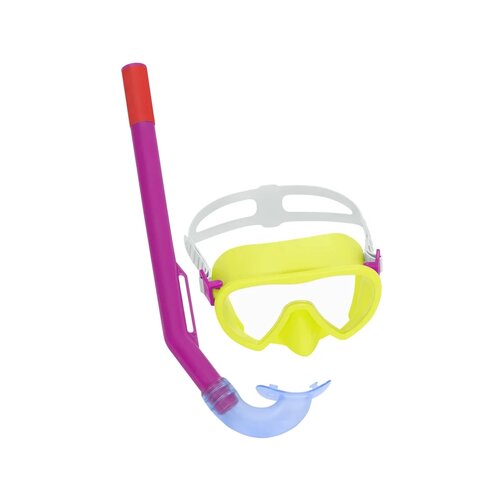 Set snorkeling Bestway Lil Flapper - labe,ochelari, snorkel, galben-roz