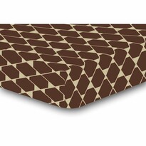 DecoKing Prestieradlo Rhombuses hnedá S2 , 90 x 200 cm DecoKing Prestieradlo Rhombuses hnedá S2 , 90 x 200 cm