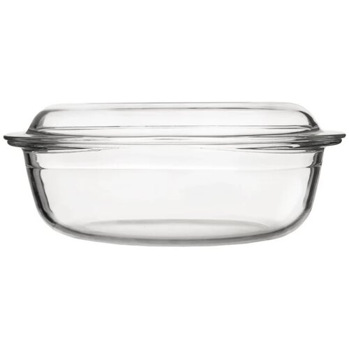 Vas de copt din sticlă Orion cu capac, oval, 33 x 20 x 12,5 cm