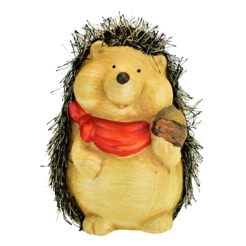 Keramična dekoracija Ježek s oříškem, 9 x 13 x 8,5cm