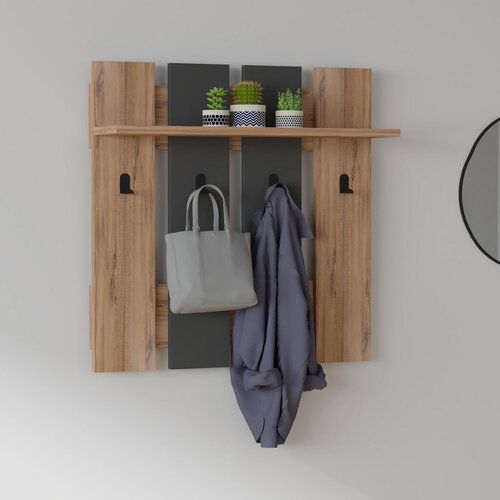 Nástěnný věšák Mita Walnut