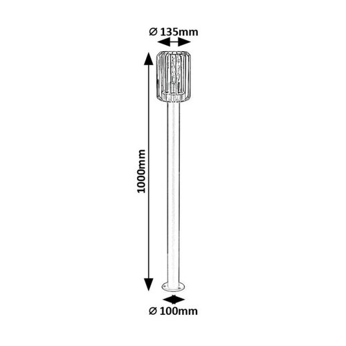 Rabalux 77108 venkovní sloupek Tarpa, E27, 1x max. 40W, IP44