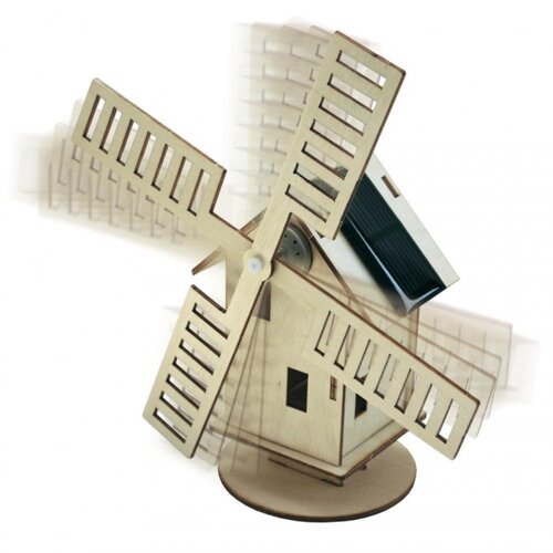 Solárna stavebnica - veterný mlyn, hnedá