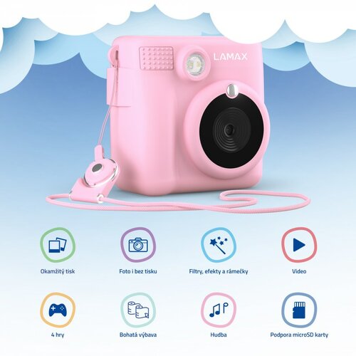 LAMAX InstaKid1 aparat fotograficzny dla dzieci,różowy
