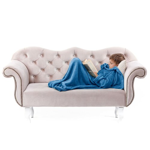 Decoking odeja z rokavi Lazy Kids indigo, 90 x 105cm