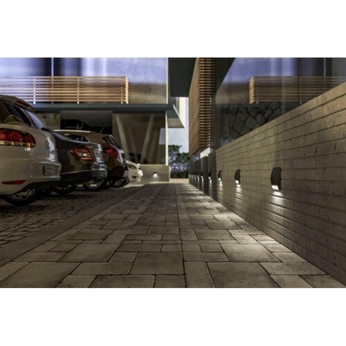 Obrázok Panlux PN42100024 Záhradné LED nástenné svietidlo Leon square hnedá, 4 W