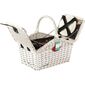 Picknickkorb für 2 Personen Weiß, 38 x 26 x 26 cmweiß  ,