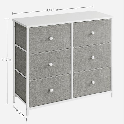 Kommode E1032 GREY, 80 cm