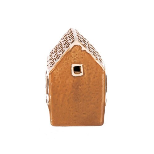 Decorațiuni de Crăciun Casă din turtă dulce cuiluminare LED, ceramică, 9 cm