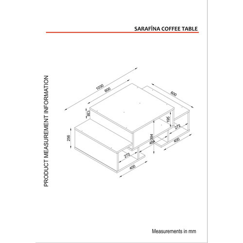 Stolik konferencyjny Sarafina White Walnut