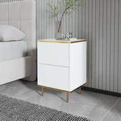 Nachttisch Imaj White and Gold