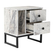 Nočna omarica Glimmer Fressia Marble Black