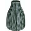 Porcelán váza Knit sӧtét zӧld, 16 cm