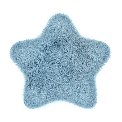 Domarex Sztuczna skóra Soft Star Plush niebieski 60 x 60 cm