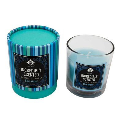 Lumânare parfumată în sticlă Arome Blue Water, 120 g