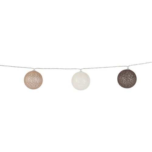 LED svetlobna veriga Livorno, 10 kroglic, premer 6cm, toplo bela, 1,5 m