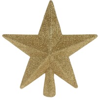 Різдвяна верхівка для ялинки зірка Oliveri золотистий, 19 x 5 см
