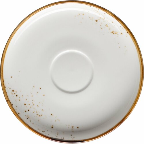 Mäser Pintar White krožnik za kavo z rjava pike 14 cm