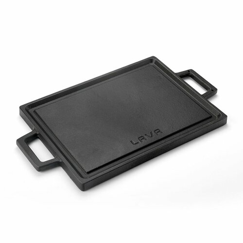 LAVA Metal Dvostranska litina plošča za žar, 22 x30 cm